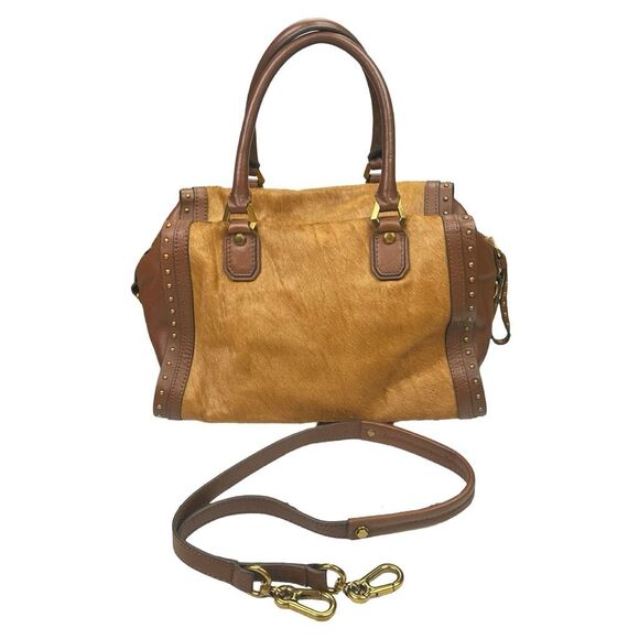 orYANY Brenda Studded Leather Satchel Handbag - 8"H x 15"W x 7"D - Picture 8 of 13